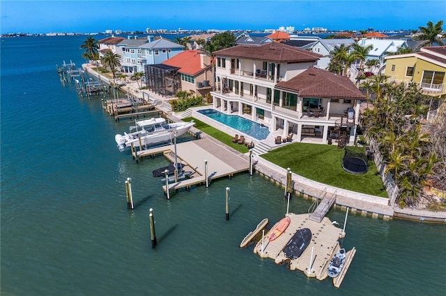 5939 Bayview Cir S, Gulfport, FL 33707 - aerial view with a water view