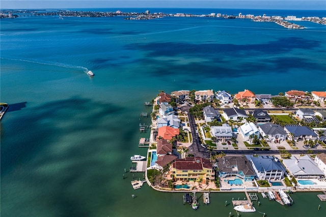 5939 Bayview Cir S, Gulfport, FL 33707 - aerial view featuring a water view