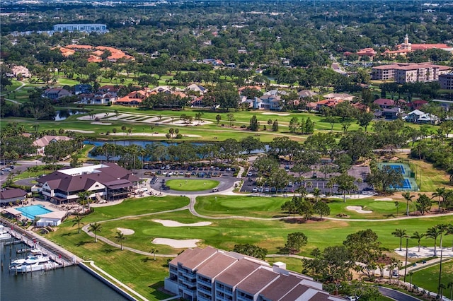 5939 Bayview Cir S, Gulfport, FL 33707 - aerial view featuring a water view and golf course view