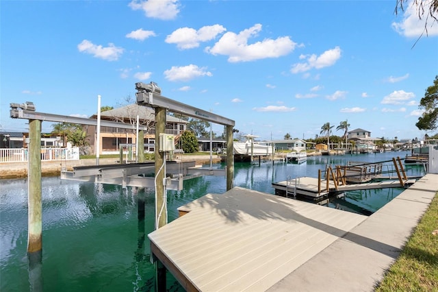 13704 Evelane Dr, Hudson, FL 34667 - dock with boat lift and a water view