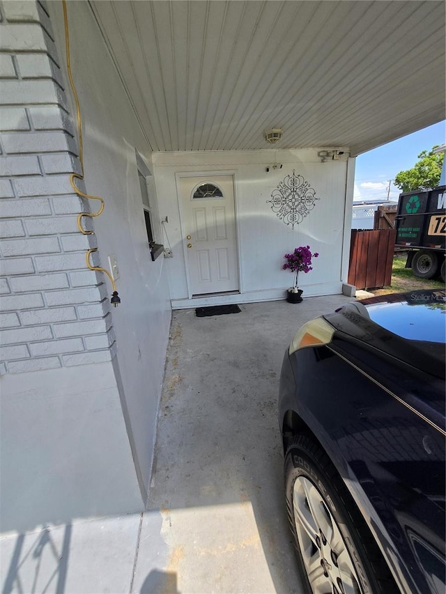 view of doorway to property