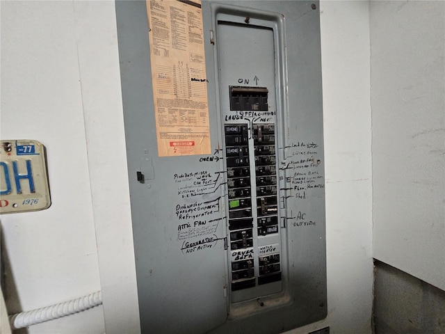 utility room featuring electric panel