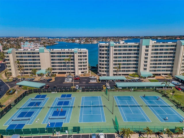 7882 Sailboat Key Blvd S Unit 401, South Pasadena, FL 33707 - drone / aerial view featuring a view of city and a water view