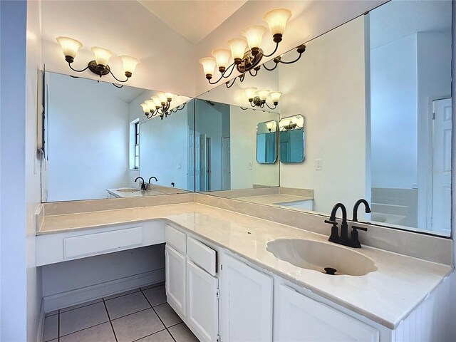 1005 Cameo Crest Ln, Valrico, FL 33596 - bathroom with tile patterned floors and double vanity
