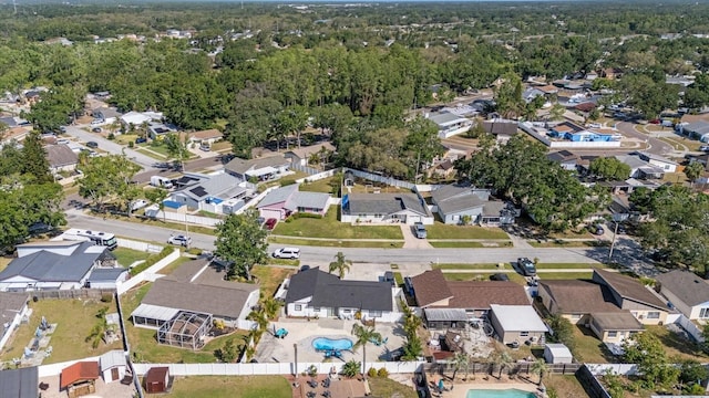 bird's eye view with a residential view