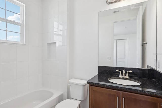 full bath featuring toilet and vanity