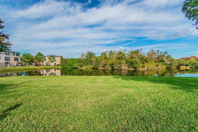 2547 Lexington Oak Dr, Brandon, FL 33511 - view of grassy yard with a water view