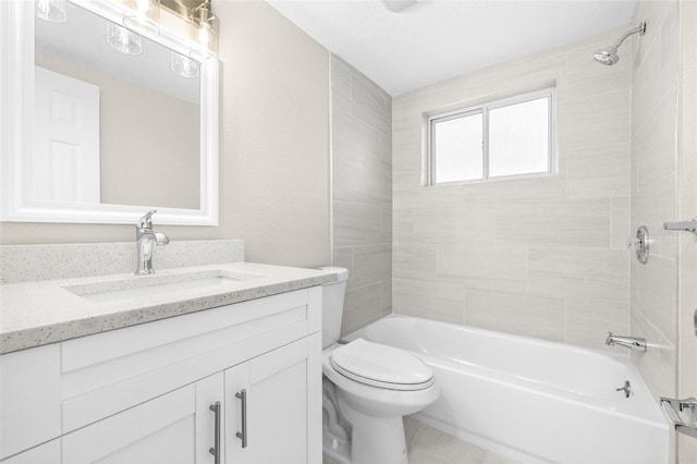 13926 Helen Ave, Hudson, FL 34667 - bathroom with vanity, toilet, and shower / washtub combination