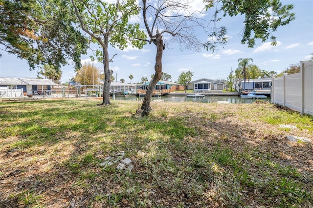 13926 Helen Ave, Hudson, FL 34667 - view of yard featuring a water view, fence, and a residential view