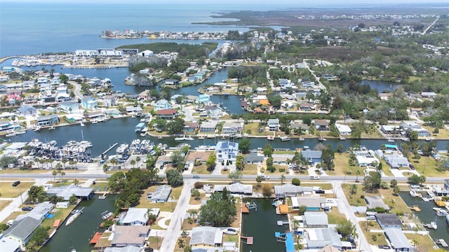 13926 Helen Ave, Hudson, FL 34667 - birds eye view of property featuring a water view