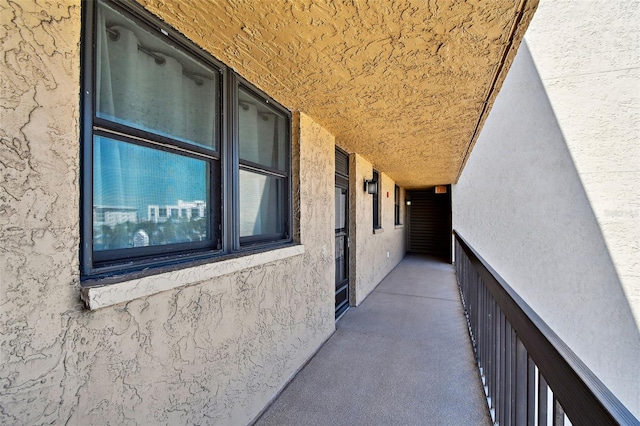 exterior space featuring stucco siding