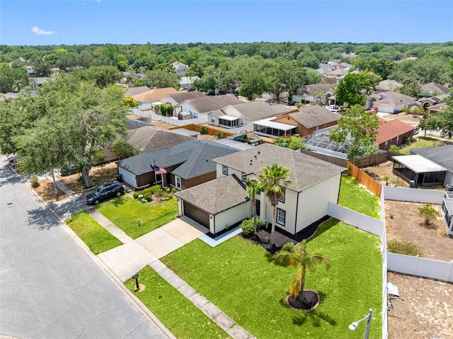 drone / aerial view featuring a residential view