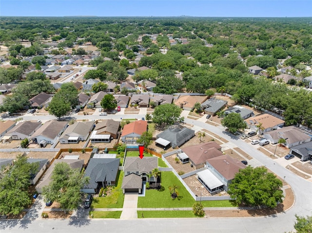 drone / aerial view featuring a residential view