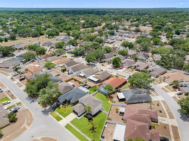 aerial view with a residential view
