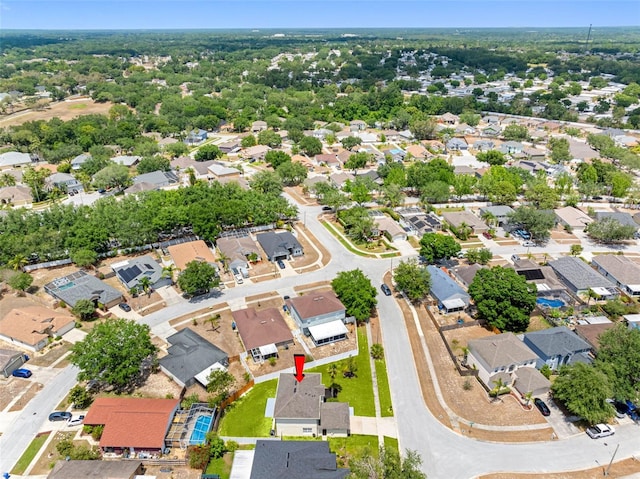 bird's eye view featuring a residential view