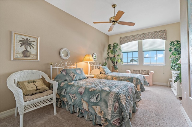 7 Island Park Pl Unit 204, Dunedin, FL 34698 - bedroom with carpet flooring, baseboards, and ceiling fan