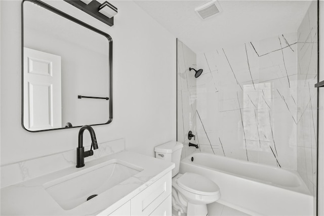 3803 E Curtis St, Tampa, FL 33610 - bathroom featuring vanity, toilet, and shower / washtub combination