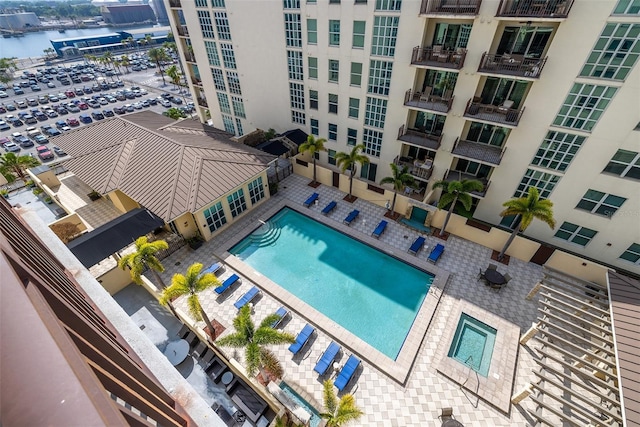 1227 E Madison St Unit 902, Tampa, FL 33602 - view of pool with a water view