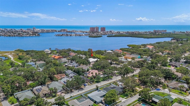 7314 Hunt Club Ln, Seminole, FL 33776 - aerial perspective of suburban area featuring a large body of water