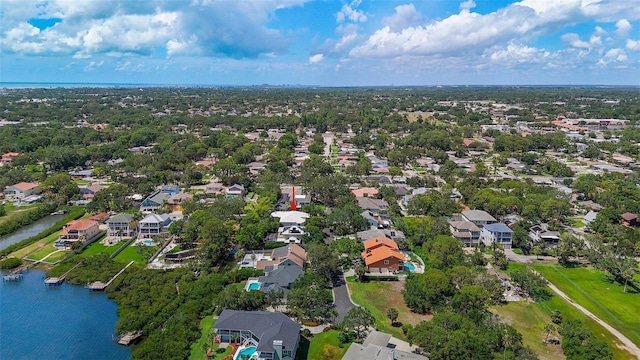 7314 Hunt Club Ln, Seminole, FL 33776 - aerial view of residential area with a nearby body of water