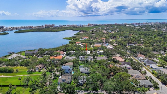 7314 Hunt Club Ln, Seminole, FL 33776 - aerial perspective of suburban area featuring a nearby body of water