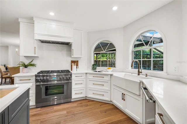 101 Ponce De Leon Blvd, Belleair, FL 33756 - kitchen with appliances with stainless steel finishes, plenty of natural light, custom exhaust hood, and a sink