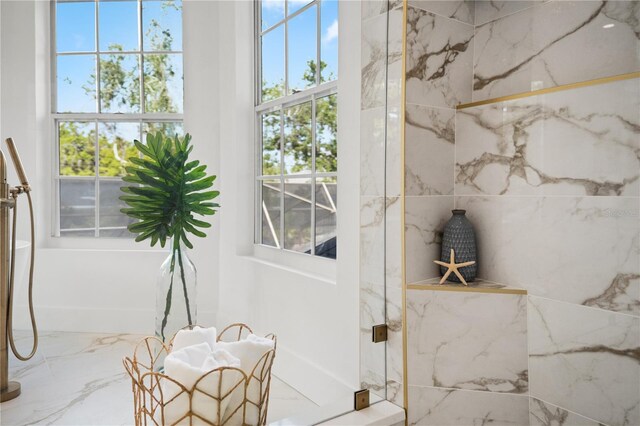101 Ponce De Leon Blvd, Belleair, FL 33756 - entryway featuring a wealth of natural light and marble finish floor