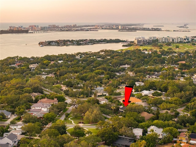 101 Ponce De Leon Blvd, Belleair, FL 33756 - aerial view featuring a water view