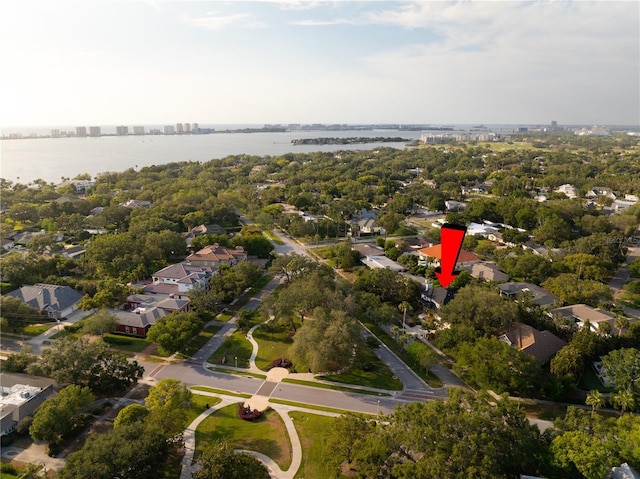 101 Ponce De Leon Blvd, Belleair, FL 33756 - drone / aerial view with a water view and a residential view
