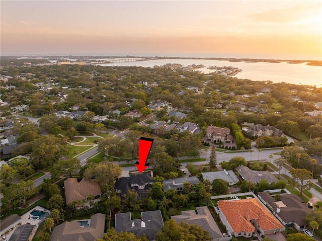 101 Ponce De Leon Blvd, Belleair, FL 33756 - drone / aerial view with a water view and a residential view