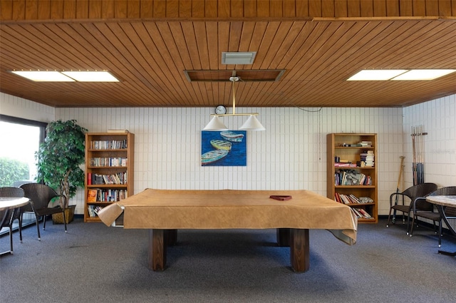 2595 Countryside Blvd Unit 8205, Clearwater, FL 33761 - recreation room with visible vents, billiards, carpet, and wood walls