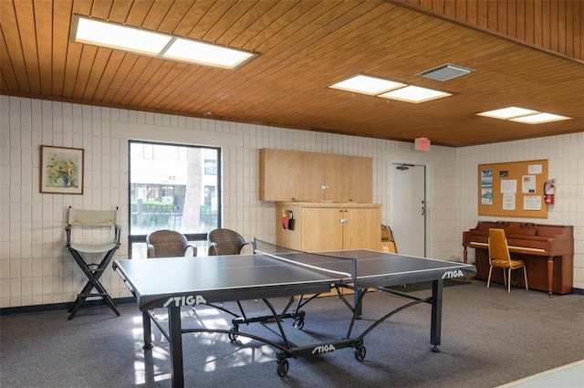 2595 Countryside Blvd Unit 8205, Clearwater, FL 33761 - playroom with visible vents, carpet, and wood ceiling