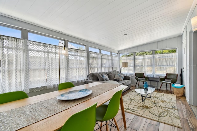 3626 17th St N, Saint Petersburg, FL 33713 - sunroom / solarium featuring a wealth of natural light, wood finished floors, and vaulted ceiling