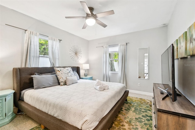3626 17th St N, Saint Petersburg, FL 33713 - bedroom featuring baseboards, multiple windows, and ceiling fan