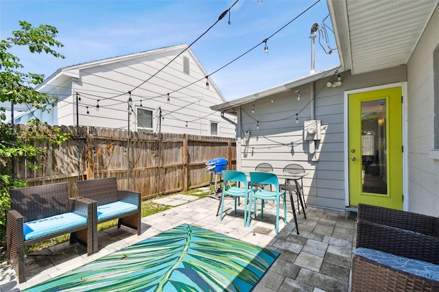 3626 17th St N, Saint Petersburg, FL 33713 - view of patio with fence and outdoor dining space