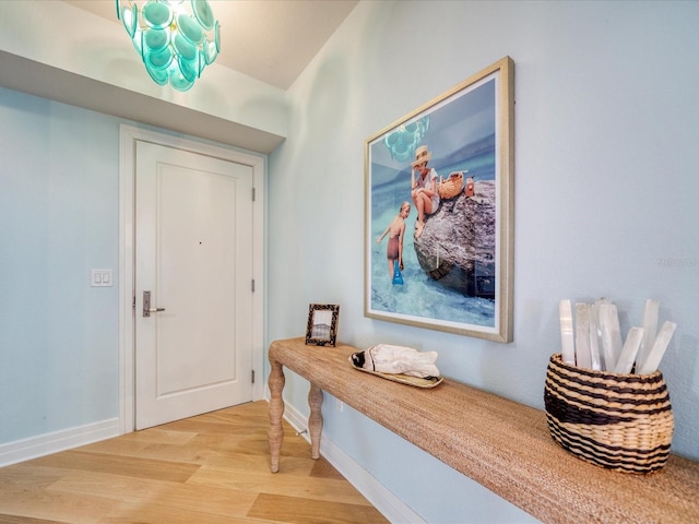 331 Cleveland St # 1806, Clearwater, FL 33755 - foyer entrance with light wood-style floors and baseboards