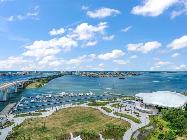 331 Cleveland St # 1806, Clearwater, FL 33755 - birds eye view of property featuring a water view