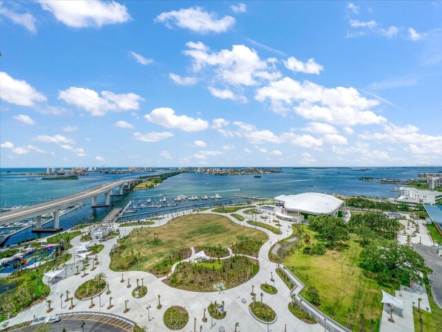 331 Cleveland St # 1806, Clearwater, FL 33755 - bird's eye view featuring a water view