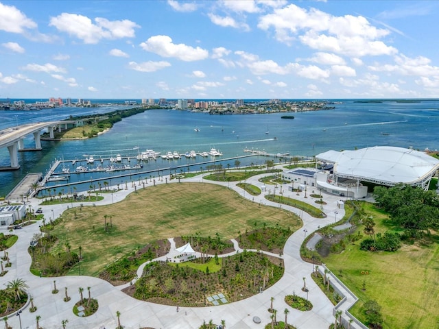 331 Cleveland St # 1806, Clearwater, FL 33755 - bird's eye view featuring a water view