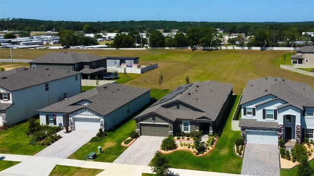 bird's eye view with a residential view