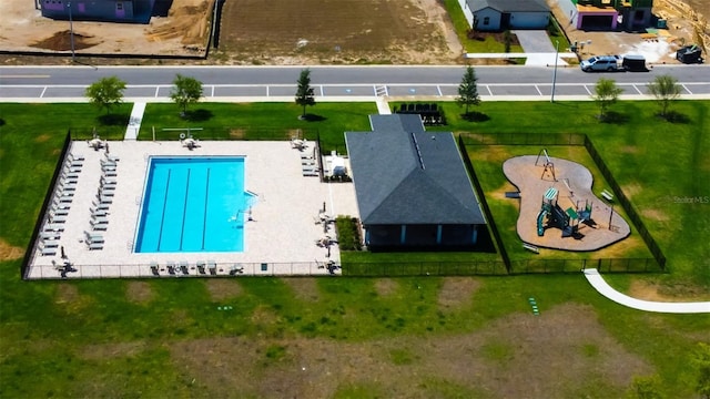 birds eye view of property