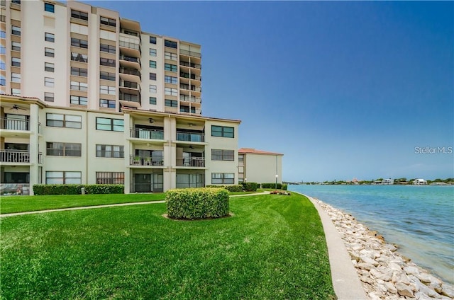 view of property featuring a water view