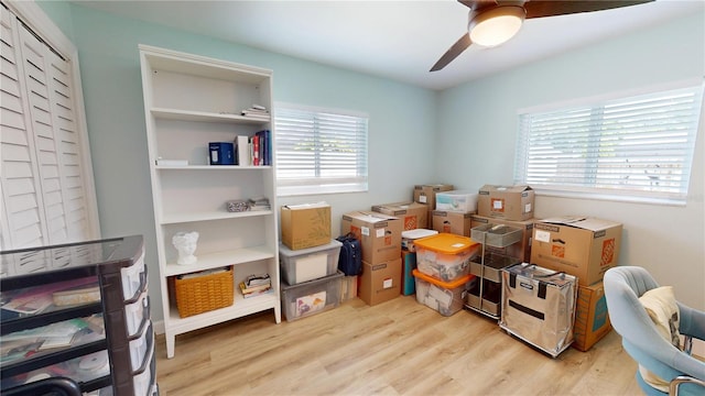 1849 Del Robles Dr, Clearwater, FL 33764 - storage room featuring a ceiling fan