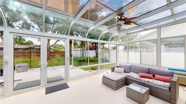 1849 Del Robles Dr, Clearwater, FL 33764 - sunroom with a ceiling fan, outdoor lounge area, and plenty of natural light