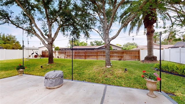 1849 Del Robles Dr, Clearwater, FL 33764 - view of yard featuring a fenced backyard and a patio area