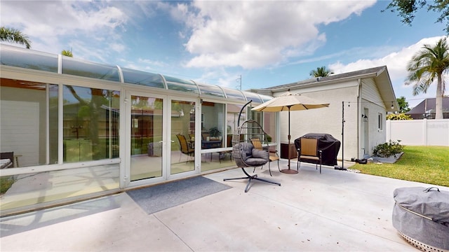 1849 Del Robles Dr, Clearwater, FL 33764 - view of patio / terrace with fence and grilling area
