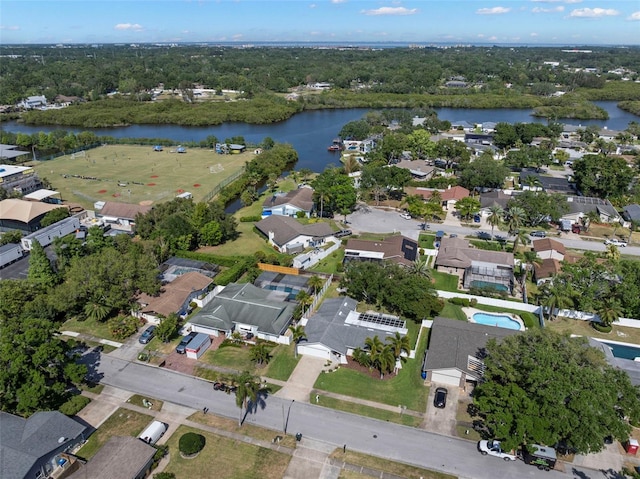 1849 Del Robles Dr, Clearwater, FL 33764 - aerial view featuring a residential view and a water view