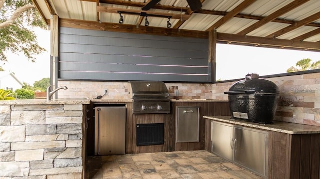 view of patio featuring area for grilling