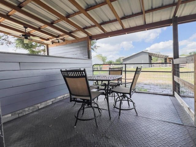 view of patio featuring outdoor dining space