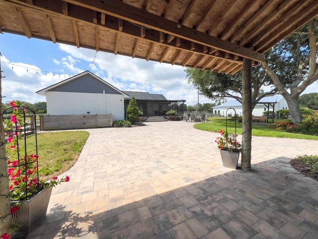 view of patio / terrace with fence
